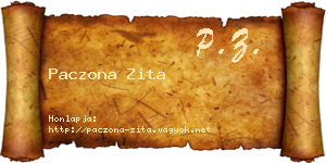 Paczona Zita névjegykártya